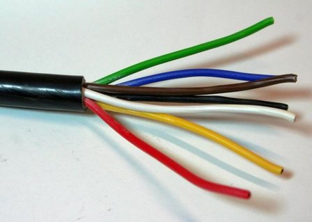 7- aderige Elektrische kabel 7x0,75 mm&sup2; 