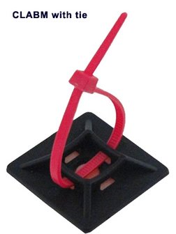 Kabelbinder striphouder van 2,5-4,8 mm, zelfklevend.