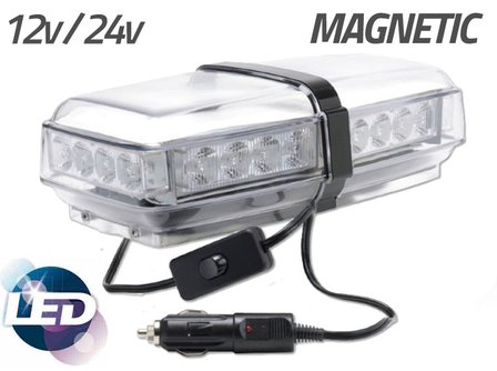 Zwaai- Flitslamp Oranje met magneet 12/24V