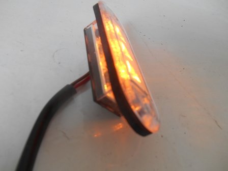 Zijverlichting Oranje LED helder glas Opbouw/Inbouw 89x34mm