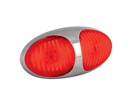 1- Zijverlichting  Rood chroom, LED