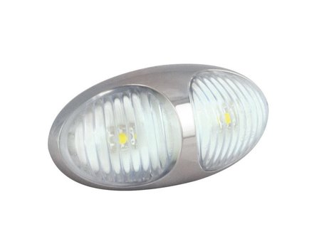 1- Zijverlichting Wit, Chroom, LED