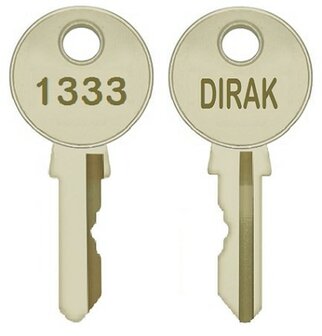 Sleutels los van Knevelgreep, Emka  EK333 / Dirak 1333 o.a. TM350 vp=2