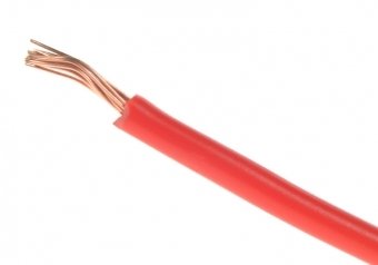 1- Aderige Elektrische draad Rood 1 x 0,75 mm² 