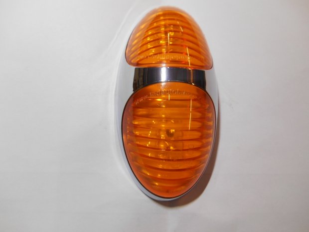 1- Zijverlichting Oranje Chroom, LED
