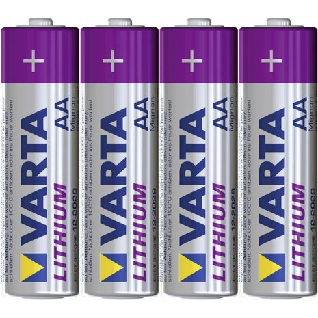 Batterij AA Lithium Professional 2900 mAh 1.5 V 4 stuks