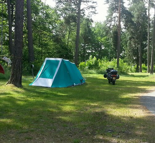 CM-2 Demo, tent Groen, Nieuwe Aanhanger JM600 wit.