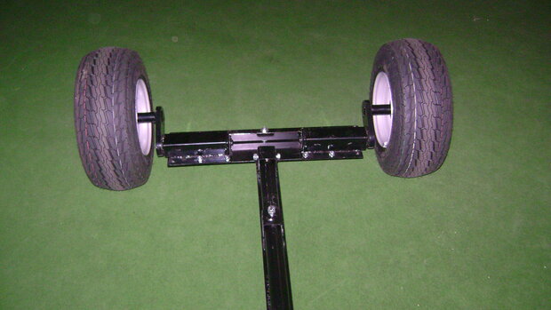 TMO100 L, 16,5x8" Onderstel compleet set met wielen en verlichting. (Motor)